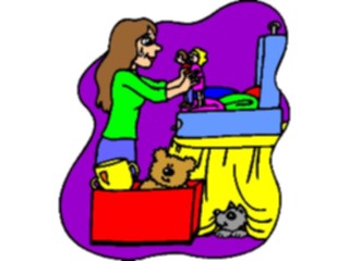 Sticker Custom Preview Image #098639 People Cartoons Girl Packing