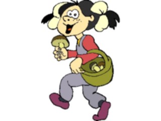 Sticker Custom Preview Image #098647 People Cartoons Girlwith Mushrooms