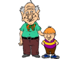 Sticker Custom Preview Image #098677 People Cartoons Grandpa Child