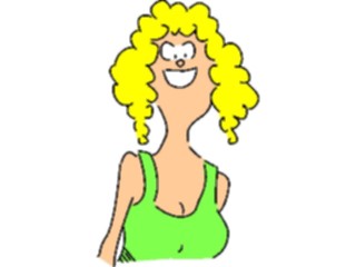 Sticker Custom Preview Image #098686 People Cartoons Green Tank Top