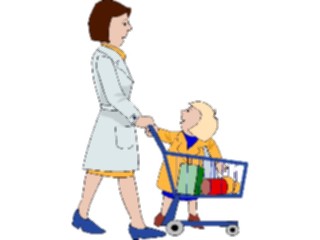 Sticker Custom Preview Image #098689 People Cartoons Grocery Shopping1