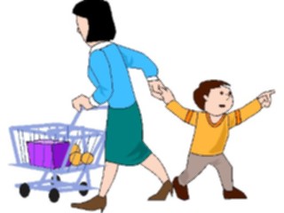 Sticker Custom Preview Image #098690 People Cartoons Grocery Shopping2