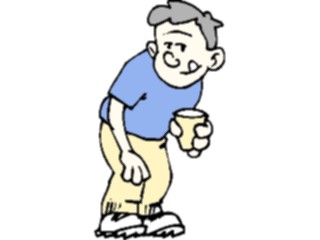 Sticker Custom Preview Image #098698 People Cartoons Guy Holding Drink