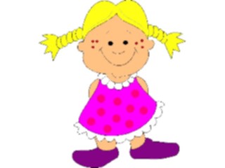 Sticker Custom Preview Image #098736 People Cartoons Happy Girl