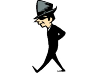 Sticker Custom Preview Image #098741 People Cartoons Hat Man Walking