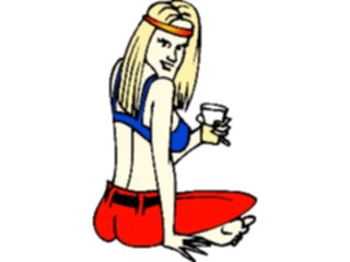 Sticker Custom Preview Image #098761 People Cartoons Hippie Woman1