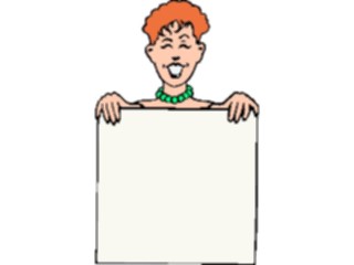 Sticker Custom Preview Image #098771 People Cartoons Holding Sign1