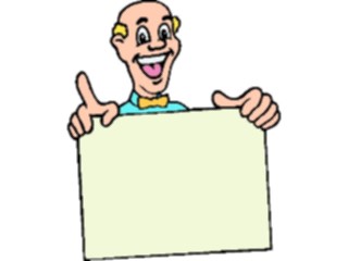 Sticker Custom Preview Image #098773 People Cartoons Holding Sign3