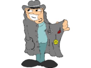 Sticker Custom Preview Image #098820 People Cartoons Keychain Salesman