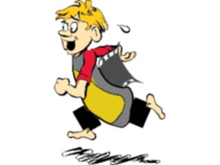 Sticker Custom Preview Image #098828 People Cartoons Kid Running