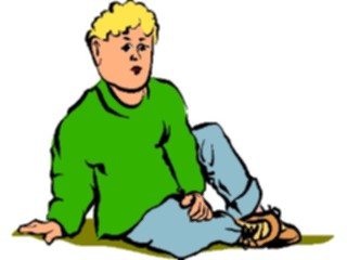 Sticker Custom Preview Image #098829 People Cartoons Kid Sitting