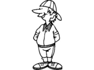 Sticker Custom Preview Image #098832 People Cartoons Kid Wearing Cap