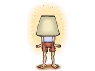 Sticker Custom Preview Image #098836 People Cartoons Lampshade Head