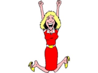 Sticker Custom Preview Image #098856 People Cartoons Leaping Woman1