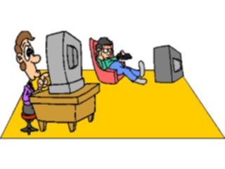 Sticker Custom Preview Image #098865 People Cartoons Lifewith Electronics