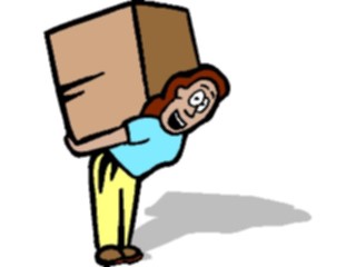 Sticker Custom Preview Image #098867 People Cartoons Lifting Box