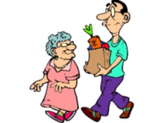 Sticker Custom Preview Image #098915 People Cartoons Man Carrying Groceries2