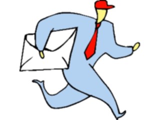Sticker Custom Preview Image #098926 People Cartoons Man Delivering Mail
