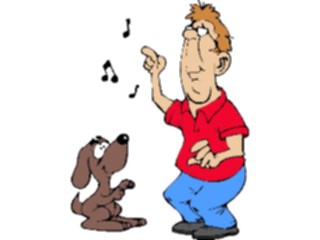 Sticker Custom Preview Image #098931 People Cartoons Man Dog Dancing