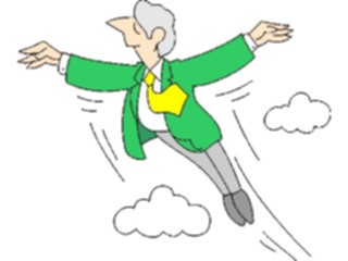 Sticker Custom Preview Image #098944 People Cartoons Man Flying1