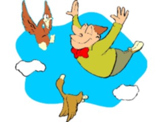Sticker Custom Preview Image #098945 People Cartoons Man Flying2