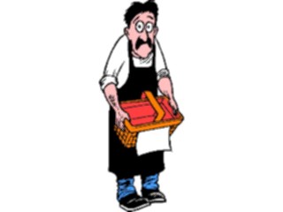 Sticker Custom Preview Image #098961 People Cartoons Man Holding Basket