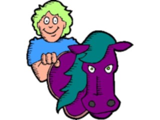 Sticker Custom Preview Image #098966 People Cartoons Man Horse