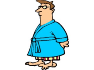 Sticker Custom Preview Image #098969 People Cartoons Manin Bathrobe