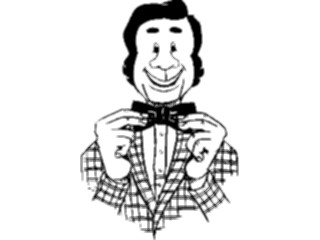 Sticker Custom Preview Image #098970 People Cartoons Manin Bow Tie1