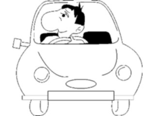 Sticker Custom Preview Image #098973 People Cartoons Manin Car