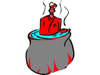 Sticker Custom Preview Image #098979 People Cartoons Manin Hot Water