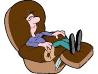 Sticker Custom Preview Image #098984 People Cartoons Manin Recliner