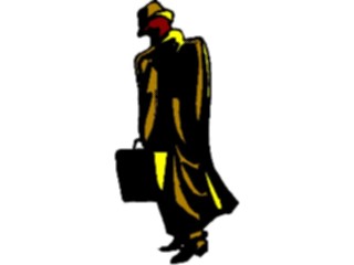 Sticker Custom Preview Image #098994 People Cartoons Manin Trenchcoat