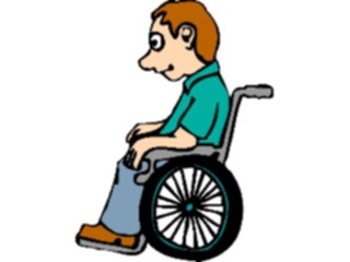 Sticker Custom Preview Image #099003 People Cartoons Manin Wheelchair