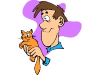 Sticker Custom Preview Image #099010 People Cartoons Man Kitten