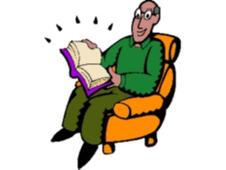 Sticker Custom Preview Image #099083 People Cartoons Man Reading3