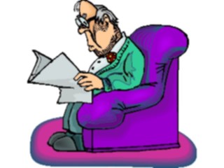 Sticker Custom Preview Image #099090 People Cartoons Man Reading Paper4