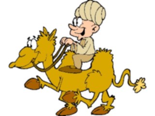 Sticker Custom Preview Image #099094 People Cartoons Man Riding Camel