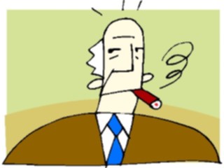 Sticker Custom Preview Image #099139 People Cartoons Man Smoking Cigar