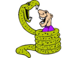 Sticker Custom Preview Image #099141 People Cartoons Man Snake