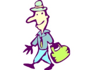 Sticker Custom Preview Image #099163 People Cartoons Man Walking2