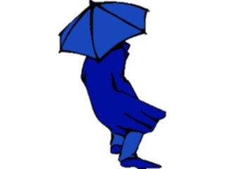 Sticker Custom Preview Image #099172 People Cartoons Man Walkingin Storm