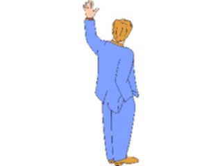 Sticker Custom Preview Image #099174 People Cartoons Man Waving1