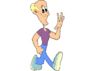 Sticker Custom Preview Image #099179 People Cartoons Man Waving6