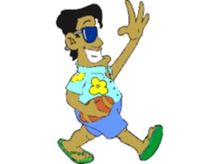 Sticker Custom Preview Image #099180 People Cartoons Man Waving7