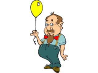 Sticker Custom Preview Image #099204 People Cartoons Manwith Balloon