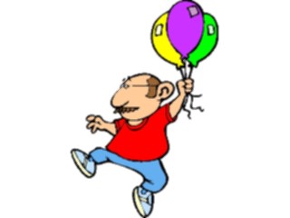 Sticker Custom Preview Image #099205 People Cartoons Manwith Balloons