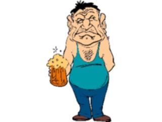 Sticker Custom Preview Image #099208 People Cartoons Manwith Beer1