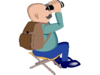 Sticker Custom Preview Image #099212 People Cartoons Manwith Binoculars1