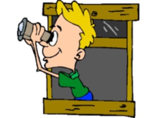 Sticker Custom Preview Image #099213 People Cartoons Manwith Binoculars2